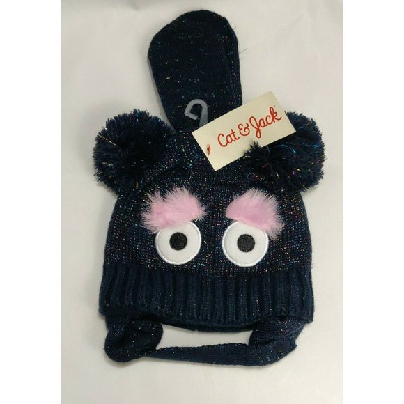 Cat & Jack Other - Cat & Jack Toddler Girls Hat and Mitten Set 12-24M